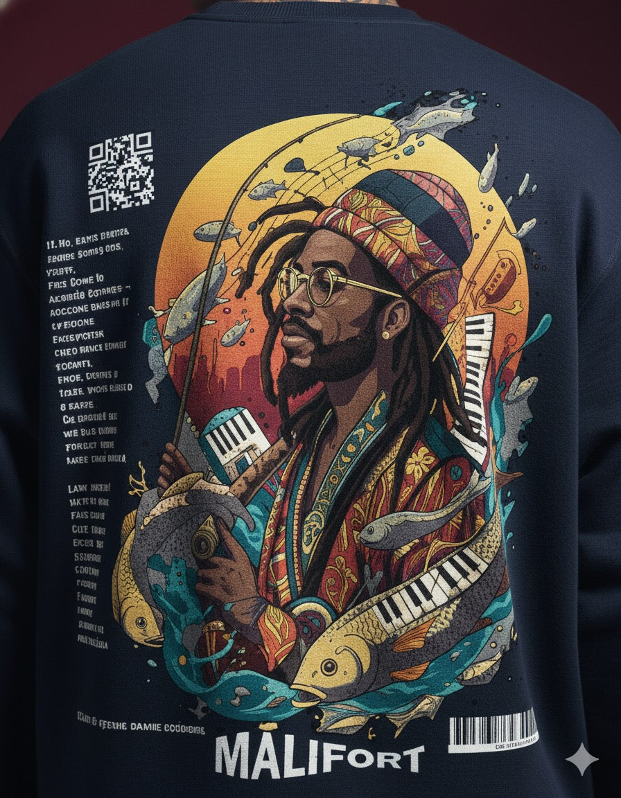 Dancing fish Oversized Sweatshirt