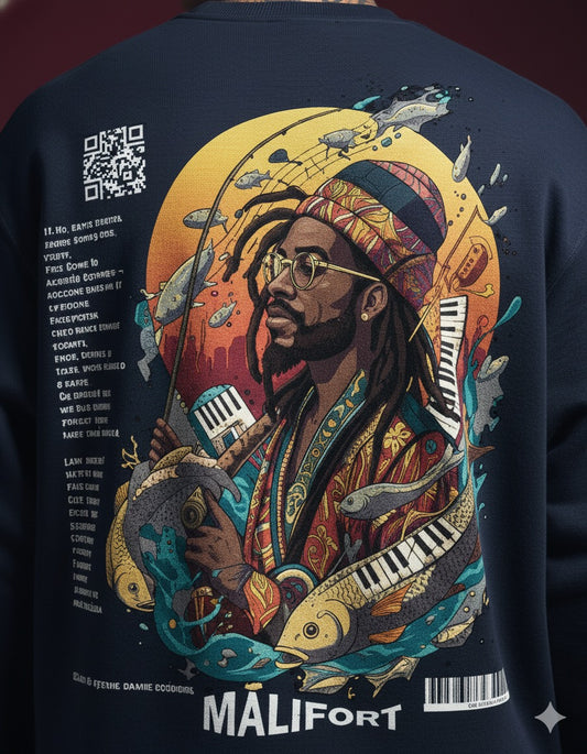 Dancing fish Oversized Sweatshirt