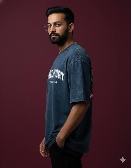 Unisex Acid Washed Oversized Tee