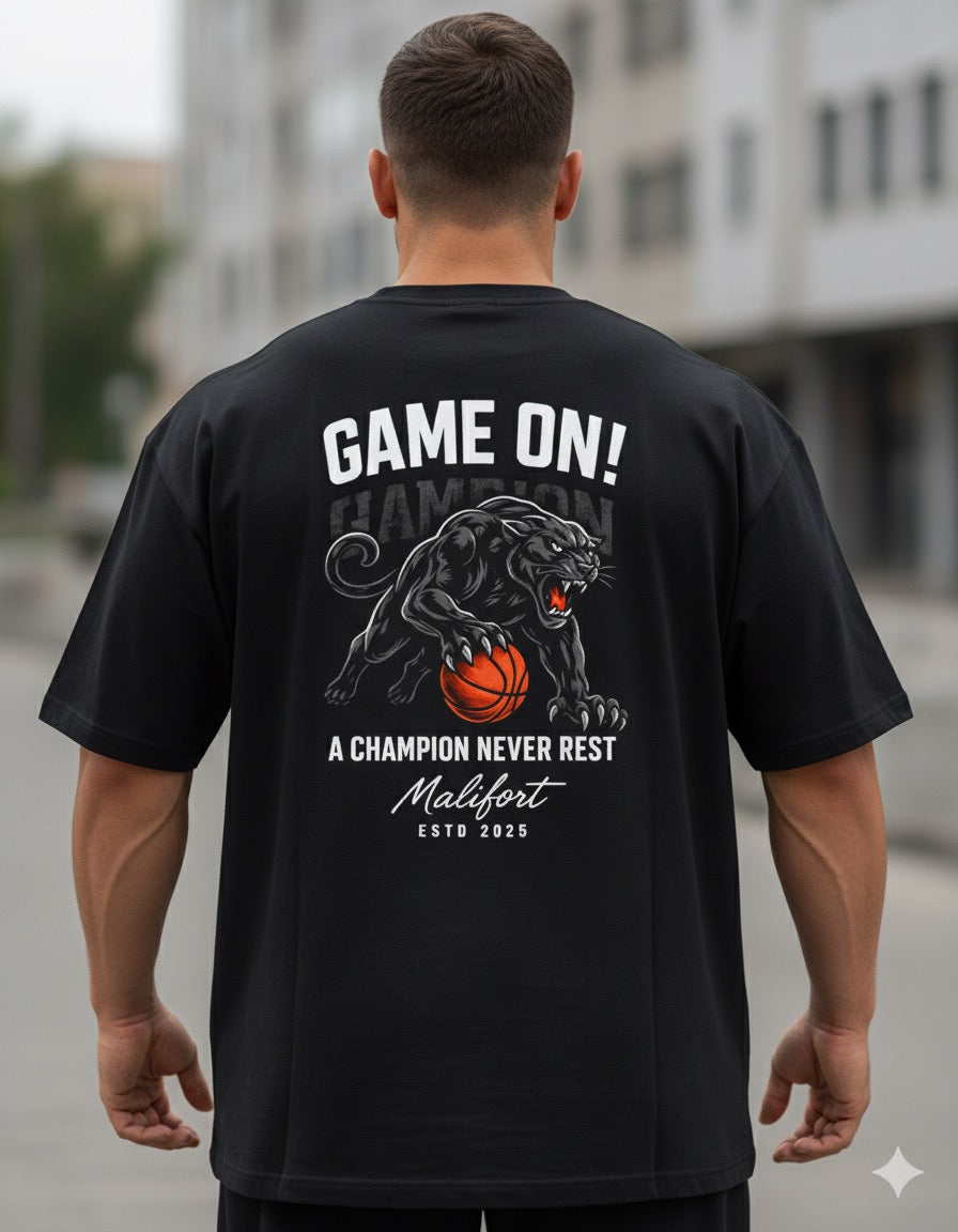 GAME ON - MEN Oversized Classic GRAPHIC PRINTED T-Shirt