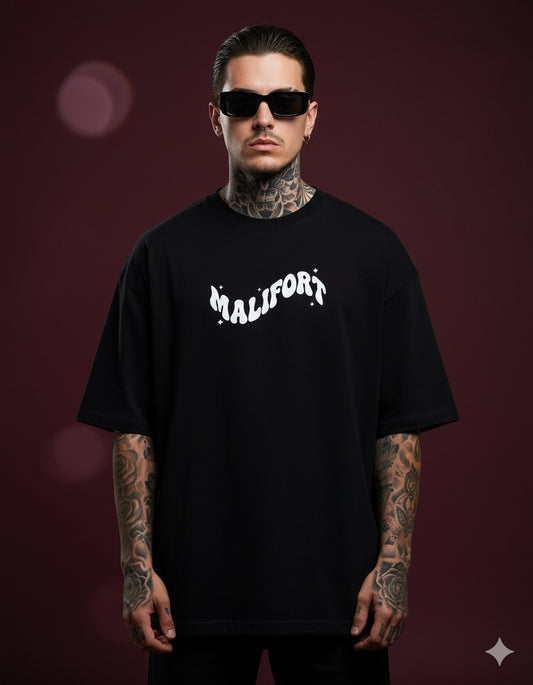 Star chaser Puff Print Terry Oversized Tee