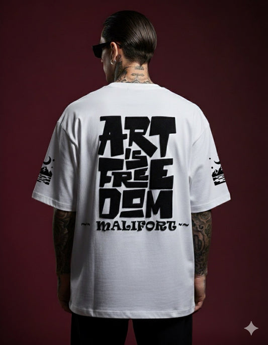 Art is Freedom Terry Oversized Tee ( Puff black )