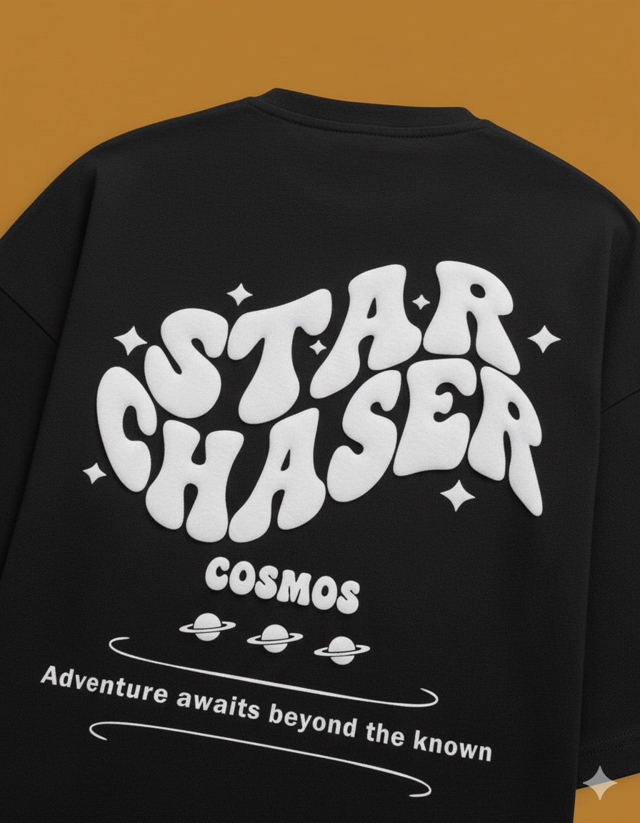 Star chaser Puff Print Terry Oversized Tee