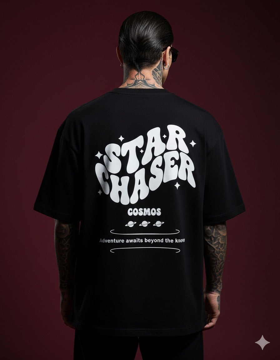 Star chaser Puff Print Terry Oversized Tee
