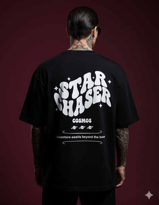 Star chaser Puff Print Terry Oversized Tee