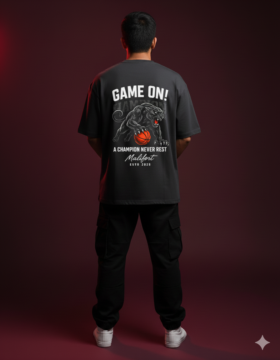 GAME ON - MEN Oversized Classic GRAPHIC PRINTED T-Shirt