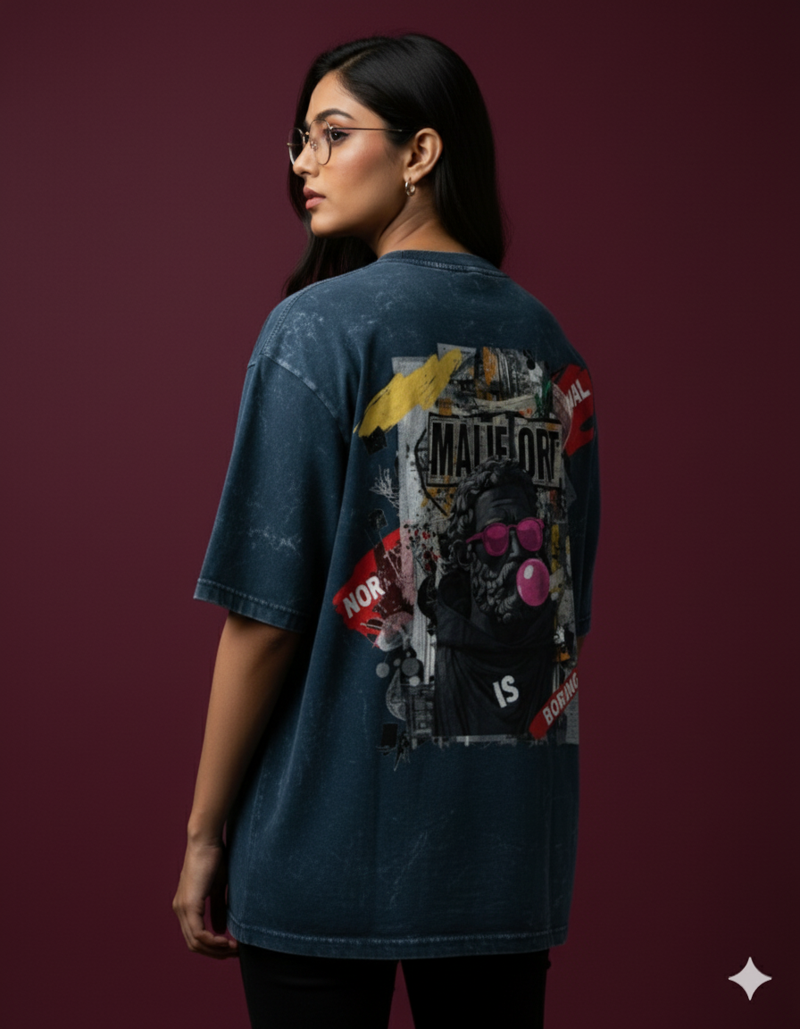 Unisex Acid Washed Oversized Tee
