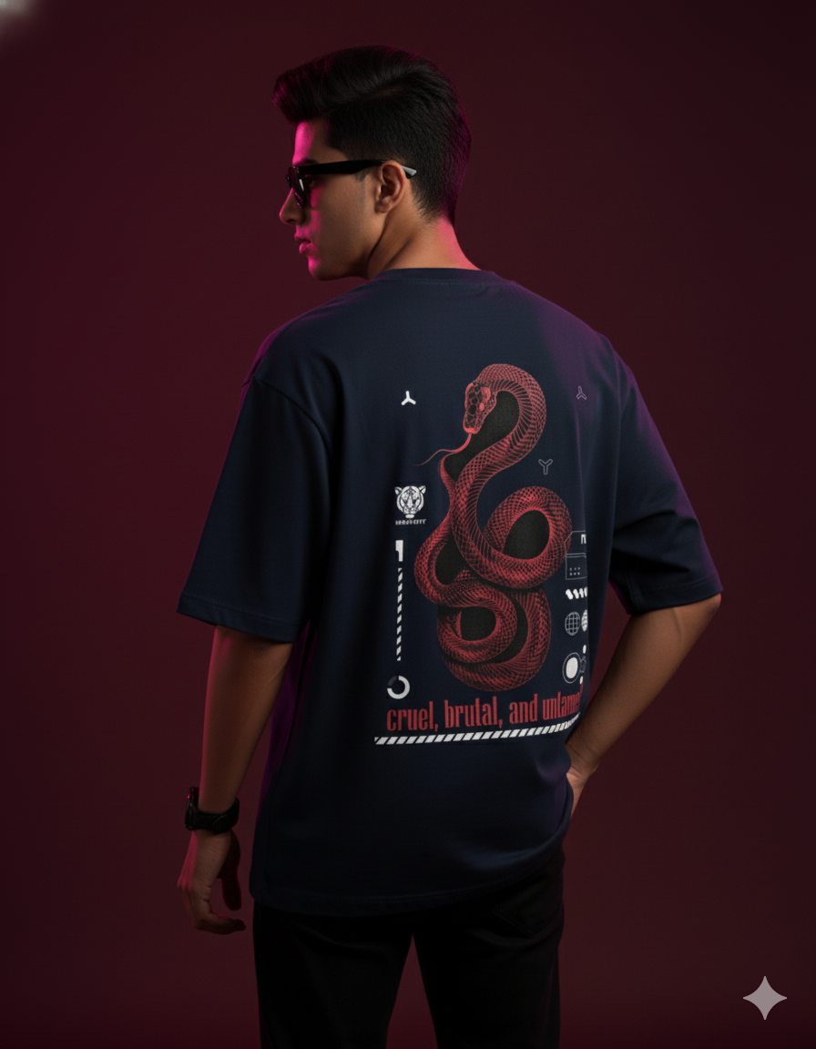 Savage Snake Oversized Tee