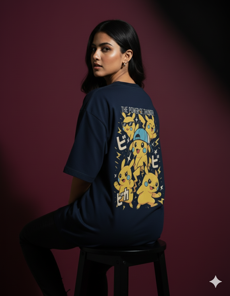 Pika tha power of thunder - Unisex Oversized Classic T-Shirt