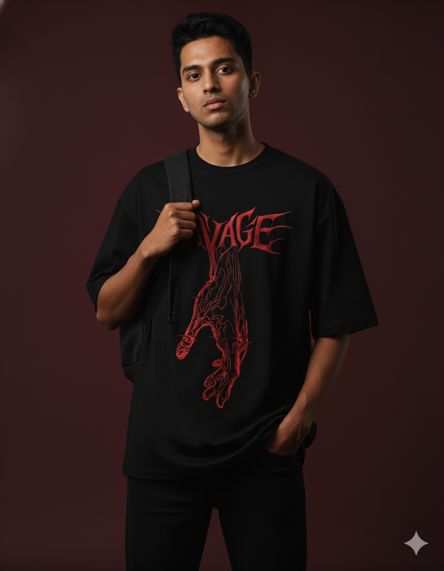 Savage Snake Oversized Tee
