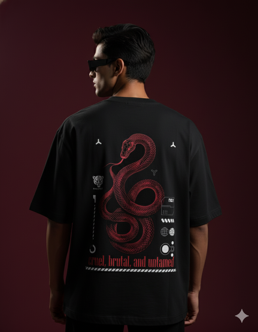 Savage Snake Oversized Tee