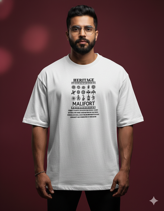 TRIBAL HERITAGE Oversized Classic TEE ( Black Puff )