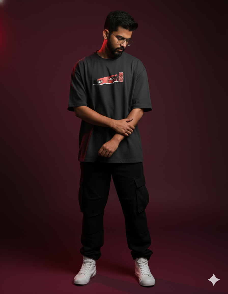 BORING LOOK - PRINTED Unisex Oversized Classic T-Shirt