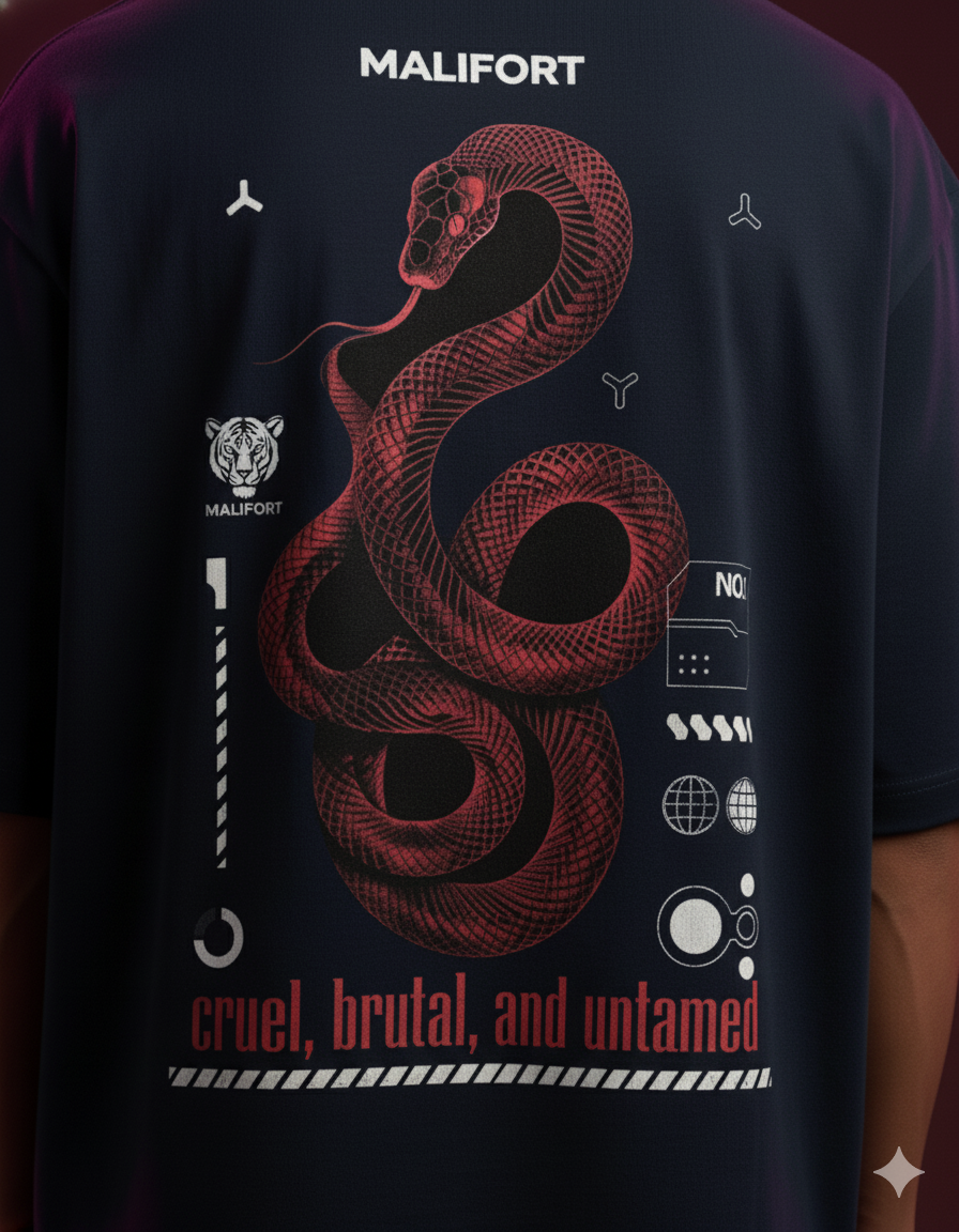 Savage Snake Oversized Tee