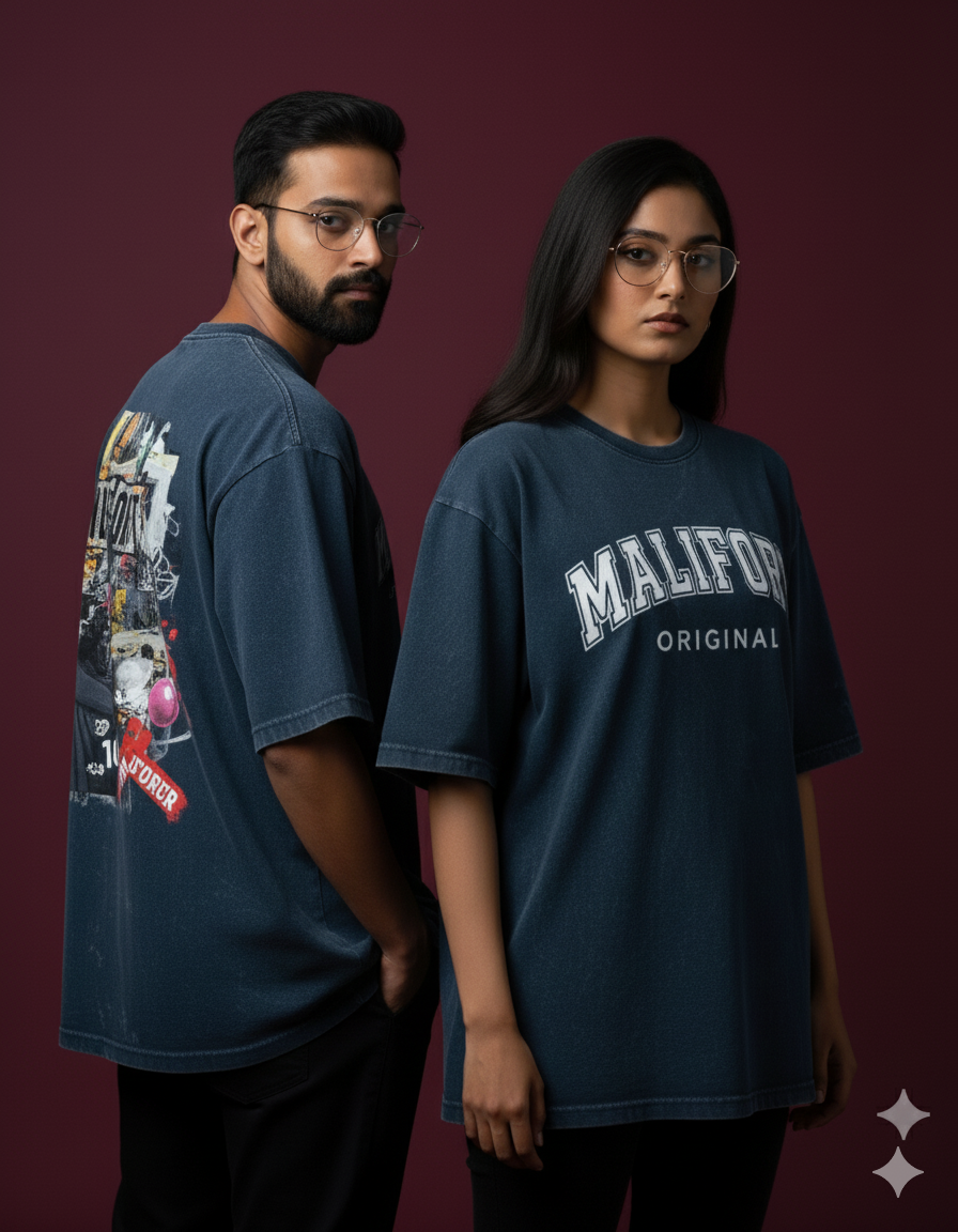 Unisex Acid Washed Oversized Tee