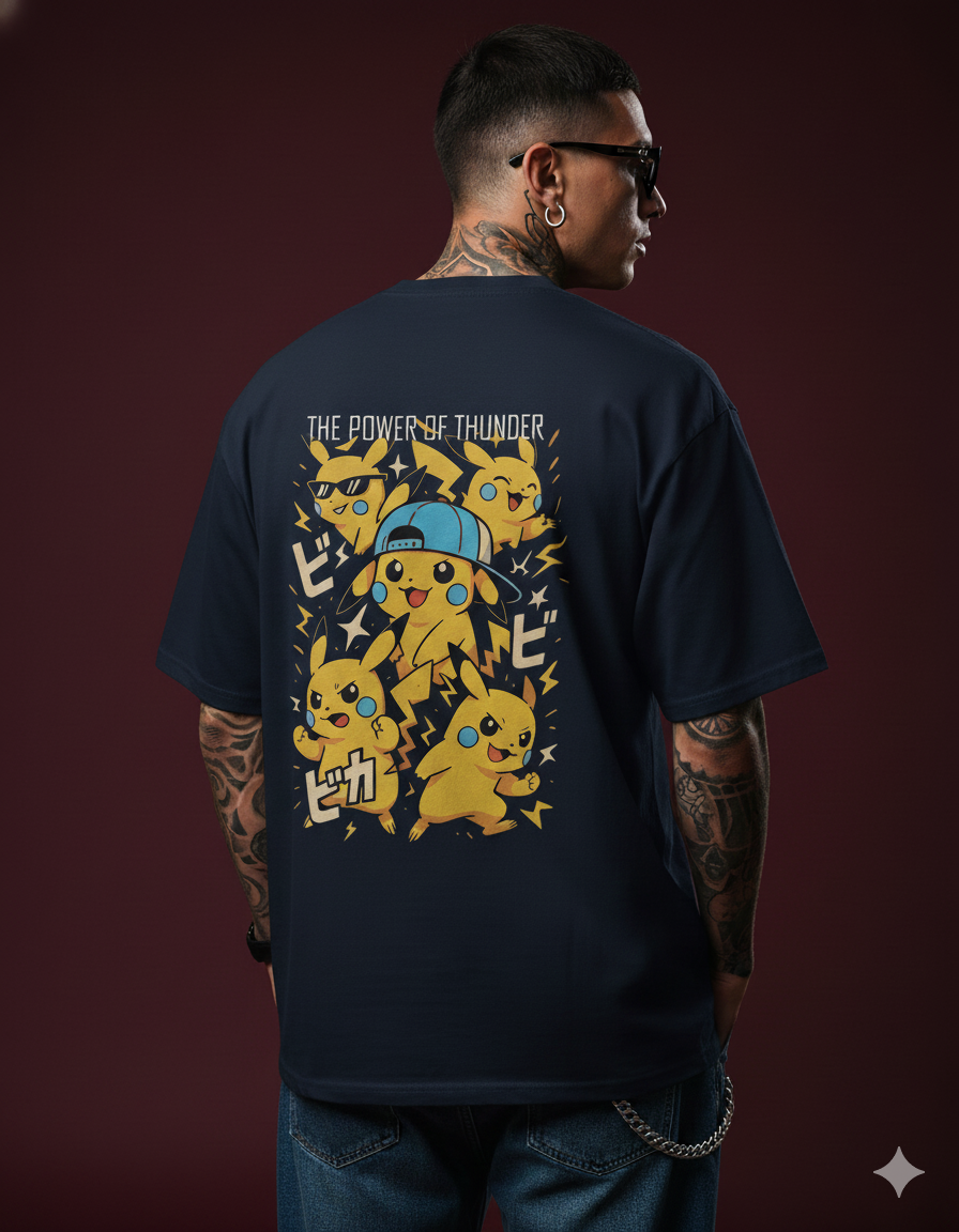 Pika tha power of thunder - Unisex Oversized Classic T-Shirt