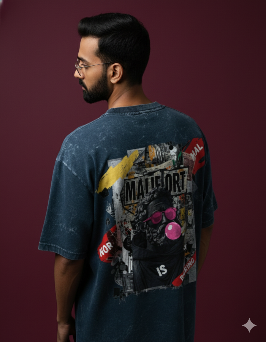 Unisex Acid Washed Oversized Tee