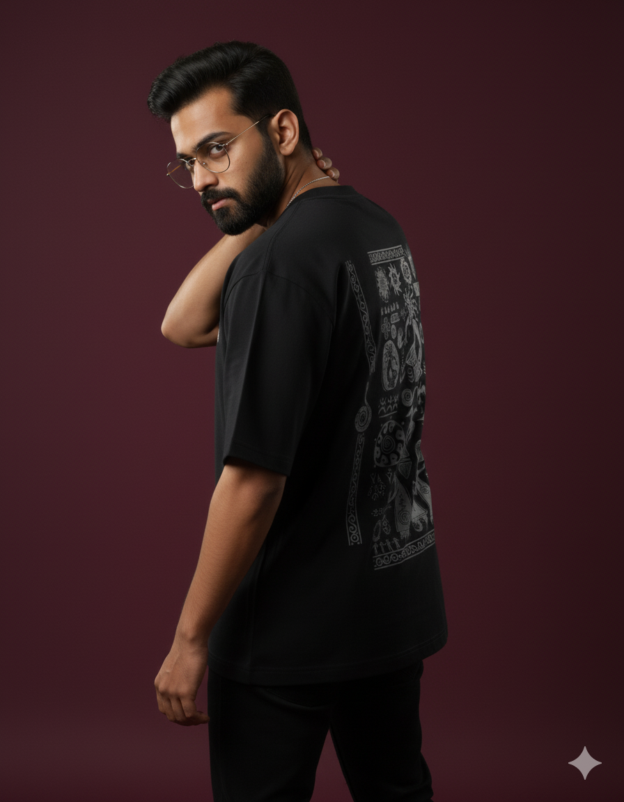 TRIBAL HERITAGE Oversized Classic TEE ( Grey Puff )