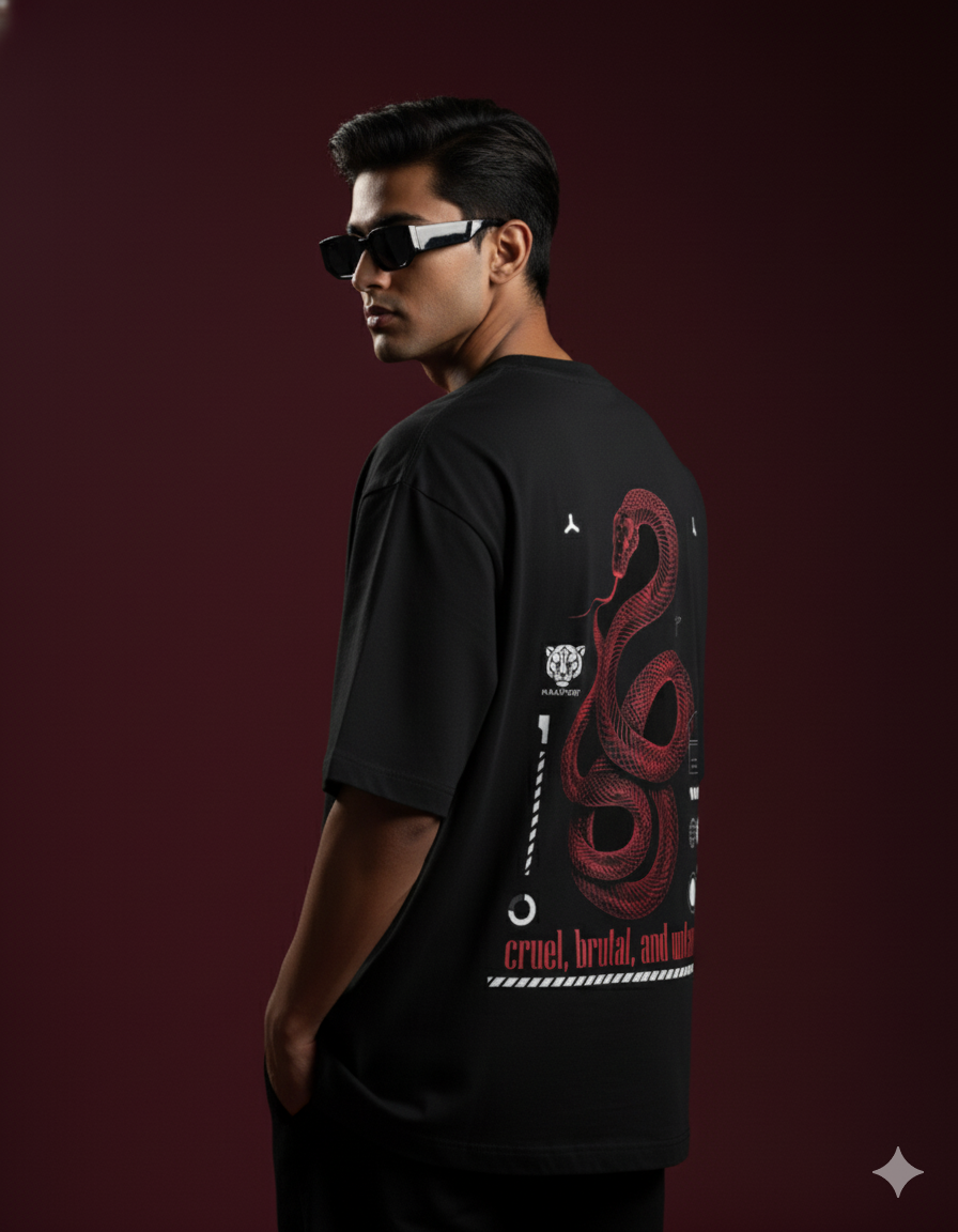 Savage Snake Oversized Tee