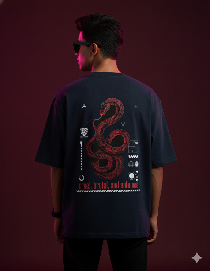 Savage Snake Oversized Tee