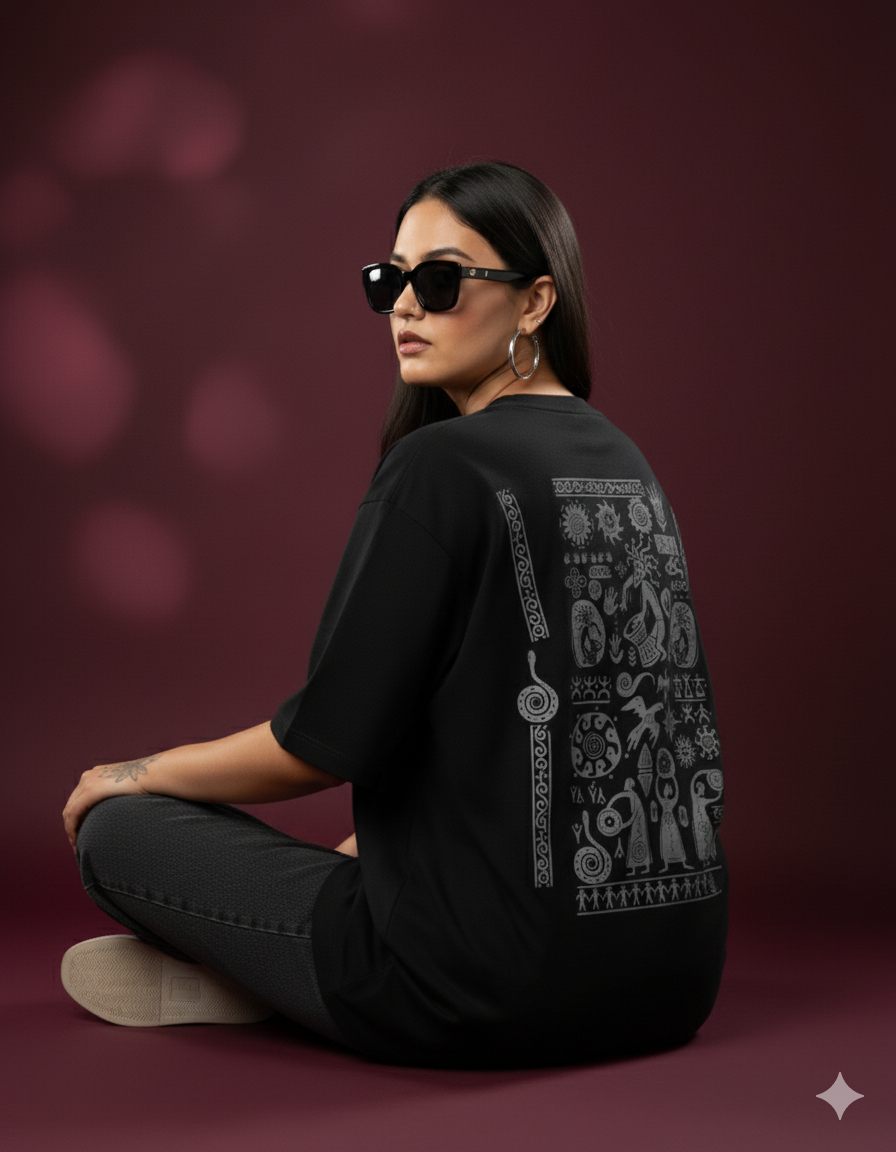 TRIBAL HERITAGE Oversized Classic TEE ( Grey Puff )