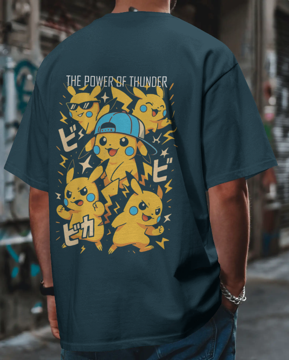 Pika tha power of thunder - Unisex Oversized Classic T-Shirt