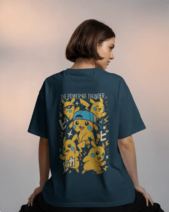 Pika tha power of thunder - Unisex Oversized Classic T-Shirt