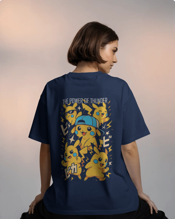 Pika tha power of thunder - Unisex Oversized Classic T-Shirt