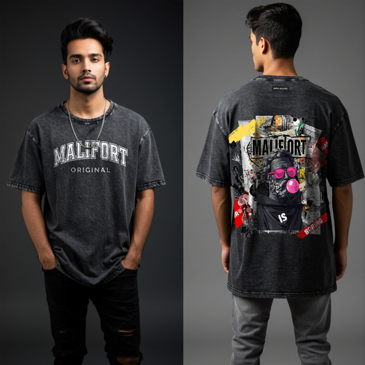 Unisex Acid Washed Oversized Tee